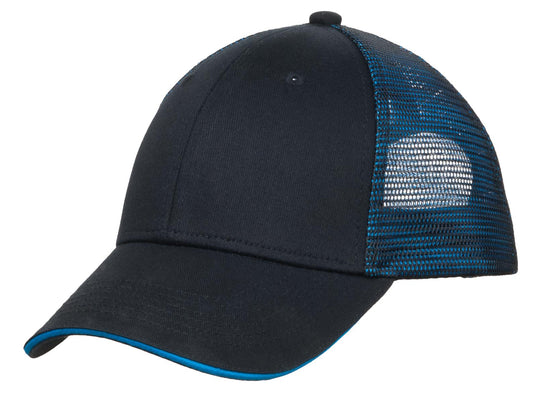 Top Headwear Double Mesh Snapback Sandwich Bill Cap