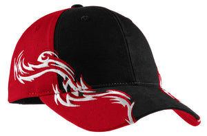 Top Headwear Colorblock Racing Cap w/ Flames