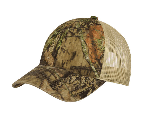 Top Headwear Unstructured Camouflage Mesh Back Cap