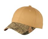 Top Headwear Twill Cap w/ Camouflage Brim