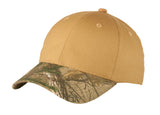 Top Headwear Twill Cap w/ Camouflage Brim