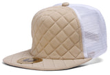 TopHeadwear Quilted Adjustable Trucker Hat - Black