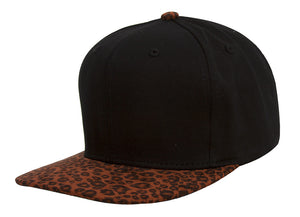 TopHeadwear Leopard Print Two-Tone Adjustable Snapback