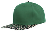 TopHeadwear Leopard Print Two-Tone Adjustable Snapback