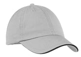 Top Headwear Washed Twill Sandwich Bill Cap