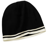 Top Headwear Fine Knit Skull Cap with Stripes