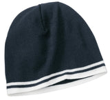 Top Headwear Fine Knit Skull Cap with Stripes