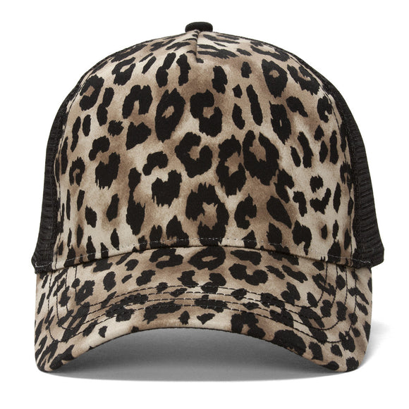 Topheadwear Animal Print Fashion Trucker Cap - Brown Cheetah Print