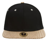 TopHeadwear Snake Skin Pattern Flat Bill Snapback