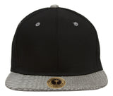 TopHeadwear Snake Skin Pattern Flat Bill Snapback