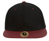 TopHeadwear Snake Skin Pattern Flat Bill Snapback