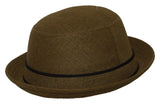 Bowler Straw Fedora Hat