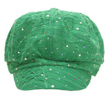 TopHeadwear Glitter Sequin Trim Newsboy Hat