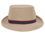 Top Headwear Packable Pork Pie Ribbon Bucket Hat