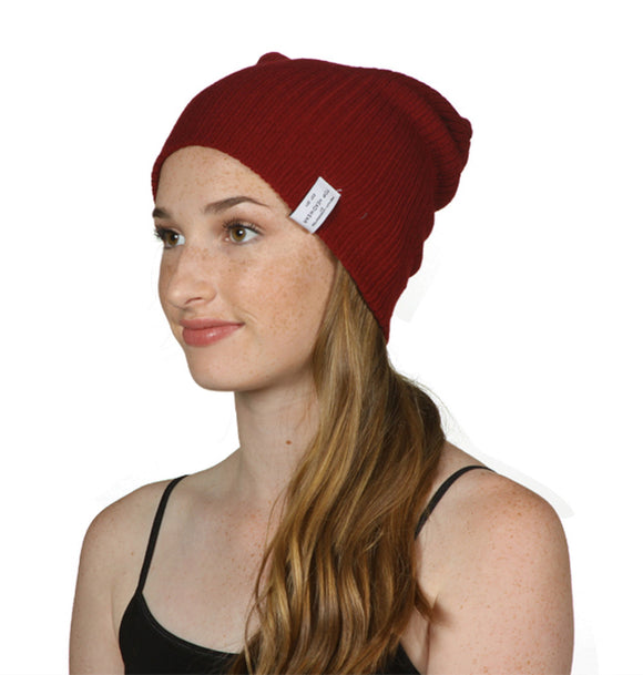 Soft Ribbed Beanie Slouch Slouchy Knit Hat