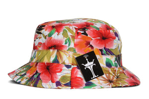 TopHeadwear Print Bucket Hats - Hawaii Flower Pink - Small/Medium