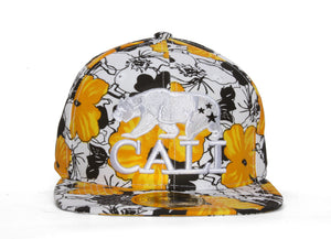 TopHeadwear Print Cali Bear Snapback - Golden Lillies