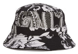 TopHeadwear Print Bucket Hat - Size L/XL - Black Floral