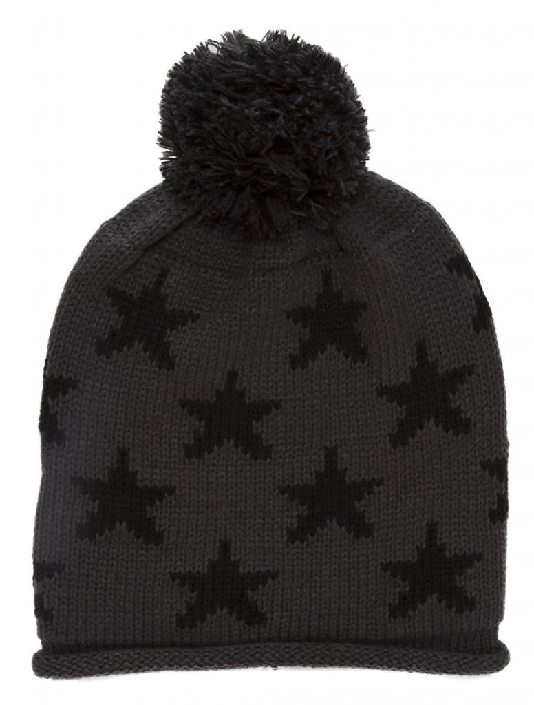 TopHeadwear Stars Long Beanie w/ Pom - Grey