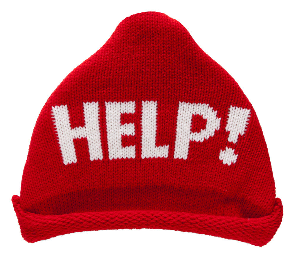 Topheadwear "Help!" Knitted Triangle Beanie