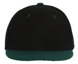 Topheadwear Youth Blank Two-Tone Snapback Hat - Black/Beige