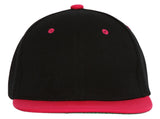 Topheadwear Youth Blank Two-Tone Snapback Hat - Black/Beige
