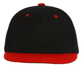 Topheadwear Youth Blank Two-Tone Snapback Hat - Black/Beige