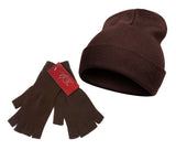 TopHeadwear Long Beanie and Fingerless Glove Combo Set