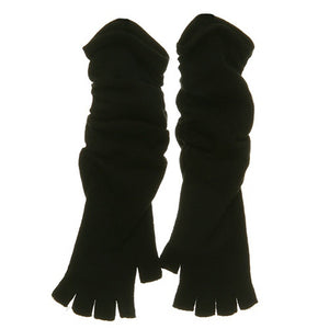 TopHeadwear Fingerless Long Wrinkle Glove - Black