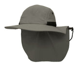 TopHeadwear 4 Panel Large Bill Flap Sun Hat w/ Adjustable Flap Clip