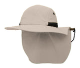 TopHeadwear 4 Panel Large Bill Flap Sun Hat w/ Adjustable Flap Clip