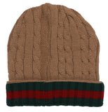 Topheadwear Cable Knit Beanie with Fold + GT Fingerless Gloves