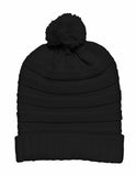 Topheadwear Winter Thick Slouchy Knit Oversized Beanie Cap Hat + GT Fingerless Gloves - Grey