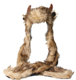 Topheadwear Furry Animal Hat with Attached Mittens