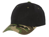 TopHeadwear Solid/Two-Tone Adjustable Baseball Cap + Black GT Bandana