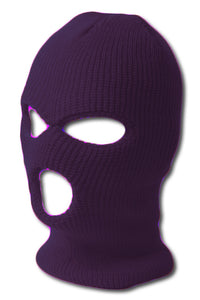 TopHeadwear's 3 Hole Face Ski Mask, Purple