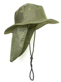 Top Headwear Safari Explorer Bucket Hat With Flap Neck Cover - Beige, XL
