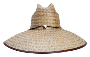 TopHeadwear Ultra 5" Wide Brim Straw Sun Hat - Natural/Brown