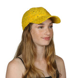 Womens Sequin Trim Baseball Cap