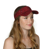 TopHeadwear Glitter Sequin Visor Hat