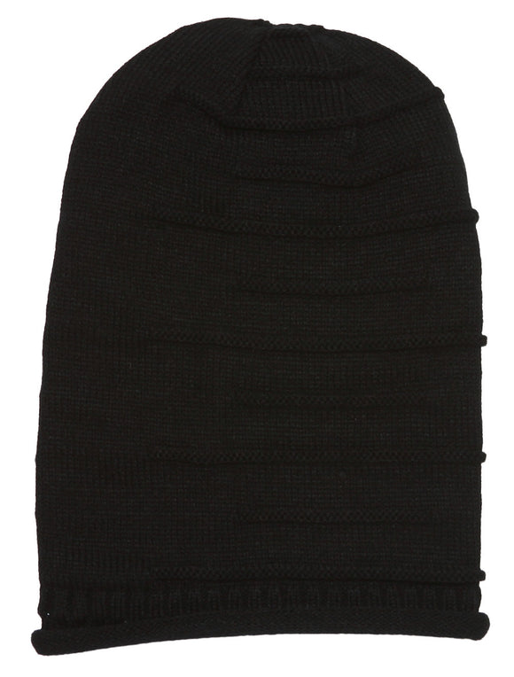 Topheadwear Winter Knitted Short Beanie - Black
