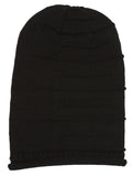 Topheadwear Winter Knitted Short Beanie - Black