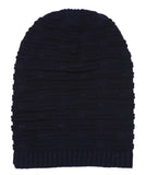 Topheadwear Winter Knitted Dash Short Beanie - Black