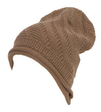Winter Knitted Diagonal Slouch Beanie