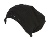 Topheadwear Winter Slouch Fleece Beanie - Black