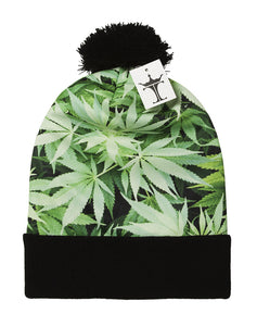 TopHeadwear Sublimation Cuffed Beanie - Marijuana