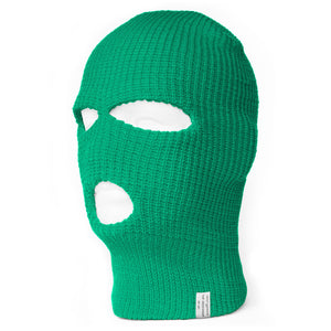 TopHeadwear's 3 Hole Face Ski Mask, Kelly Green