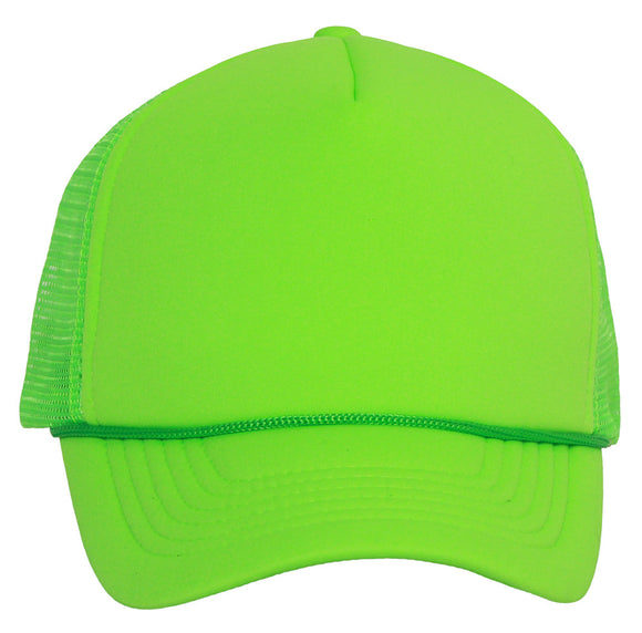 Structured Neon Trucker Mesh Hat