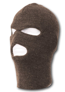 TopHeadwear's 3 Hole Face Ski Mask, Brown