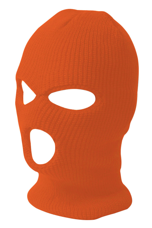 TopHeadwear's 3 Hole Face Ski Mask, Orange